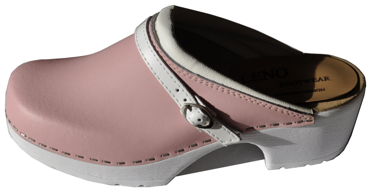 Sabots-Alice-cuir-rose