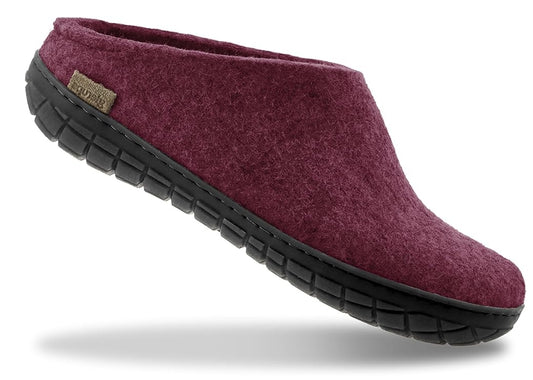 Mules-Glerups-framboise-semelle-gomme-noire